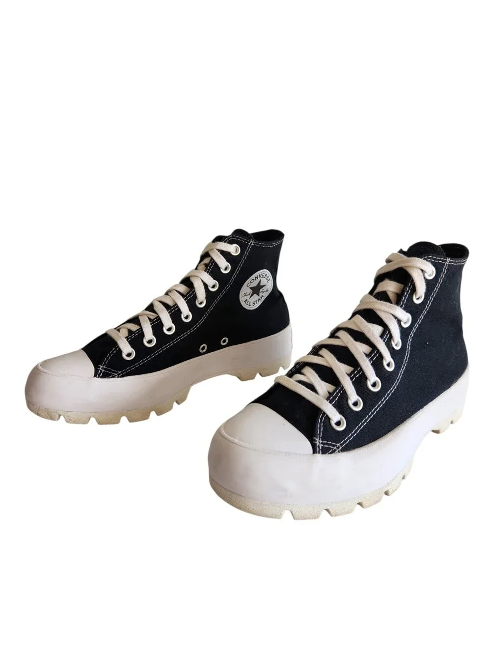 Converse Chuck Taylor All Star Lugged High Black Shoes US Size 9.5 Womens